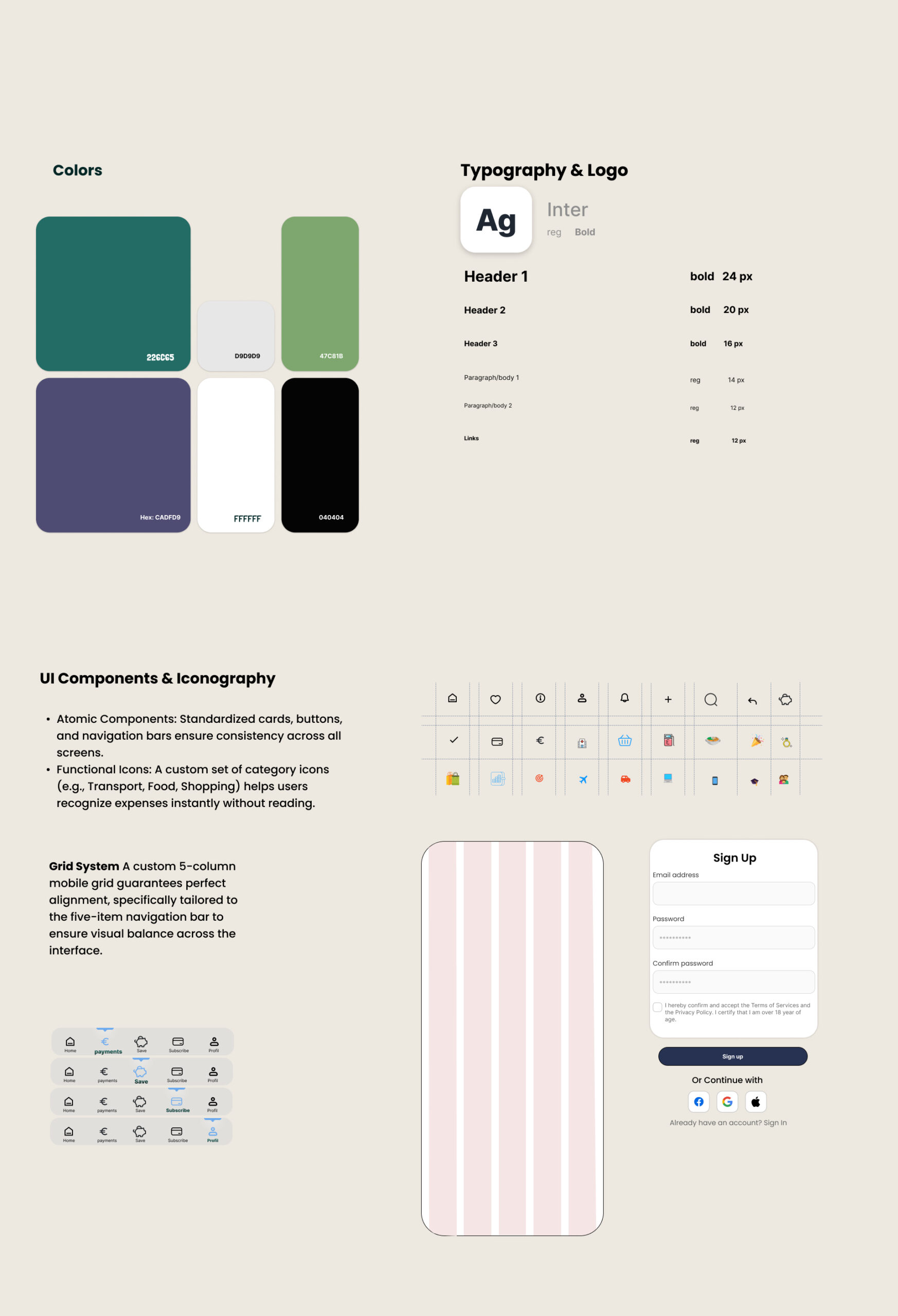 PlutoPay Design System — Colors, Typography, Components