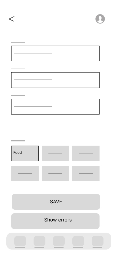 Lo-Fi Wireframe — Add expense
